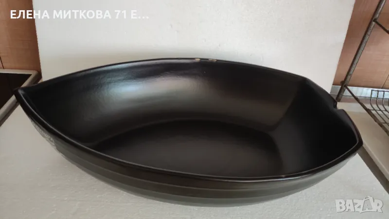 Нов френски голям керамичен съд за печене 7 литра масивен, снимка 1