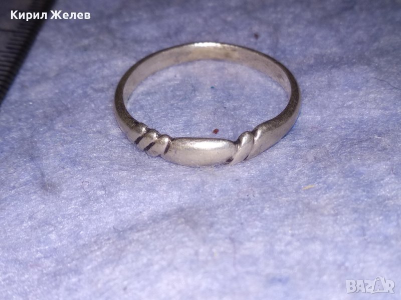 СТАР ДЕБЕЛО ПОСРЕБРЕН СТИЛНО ОРНАМЕНТИРАН РЕТРО АРТ ФИН ПРЪСТЕН от БЛАГОРОДНА СТОМАНА 28746, снимка 1