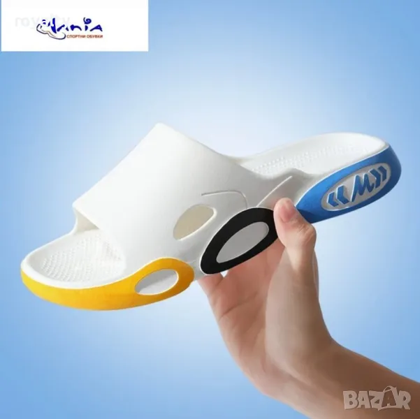 Олекотени джапанки-чехли в бяло, снимка 1