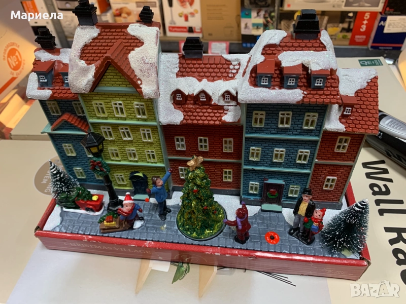 Музикална Коледна Сцена с LED Лампи / На Батерии, снимка 1