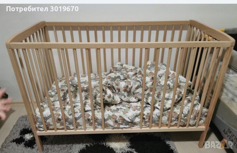 Бебешко легло заедно с матрак, снимка 1