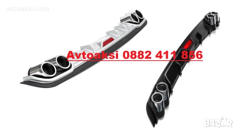 Универсален дифузьор за задна броня два цвята, снимка 1