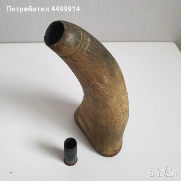 Стара барутница от рог, снимка 1