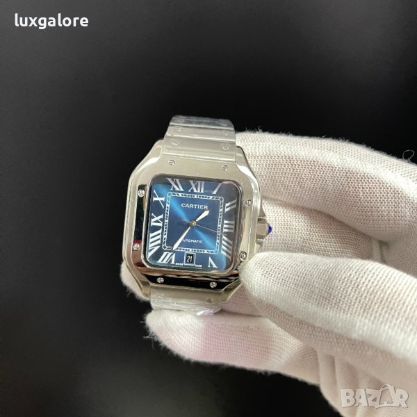 Мъжки часовник Cartier Santos de Cartier Blue Dial с автоматичен механизъм, снимка 1
