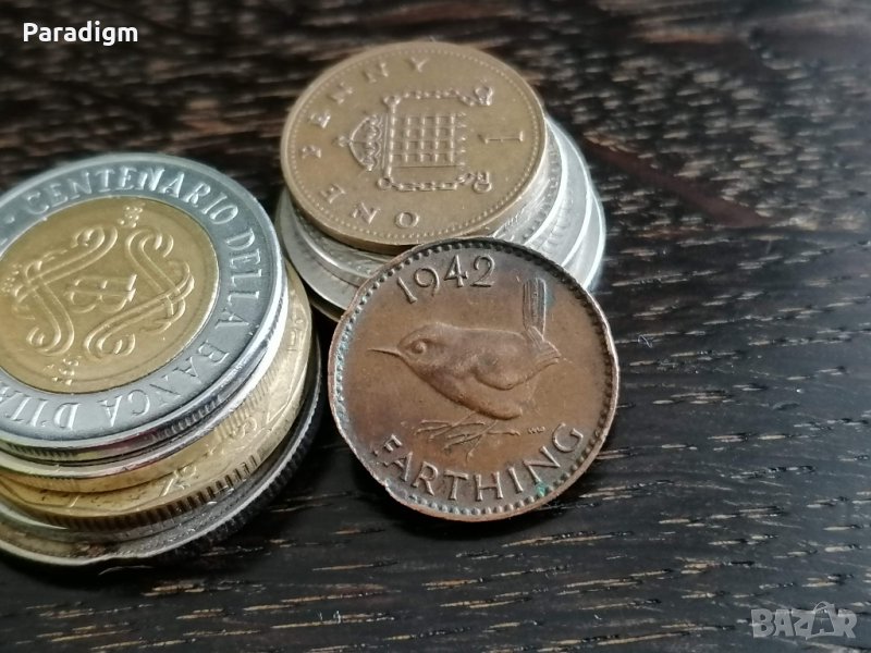 Монета - Великобритания - 1 фартинг | 1942г., снимка 1
