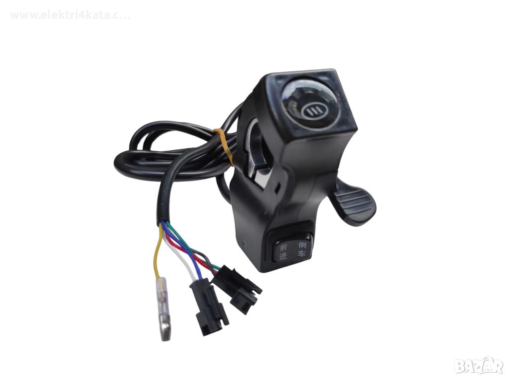 Акселератор (палец) за газта 48V с индикатор и задна, снимка 1