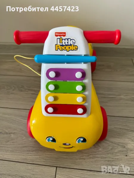 Фишър Прайс - кола за каране и бутане - Музикално приключение, снимка 1