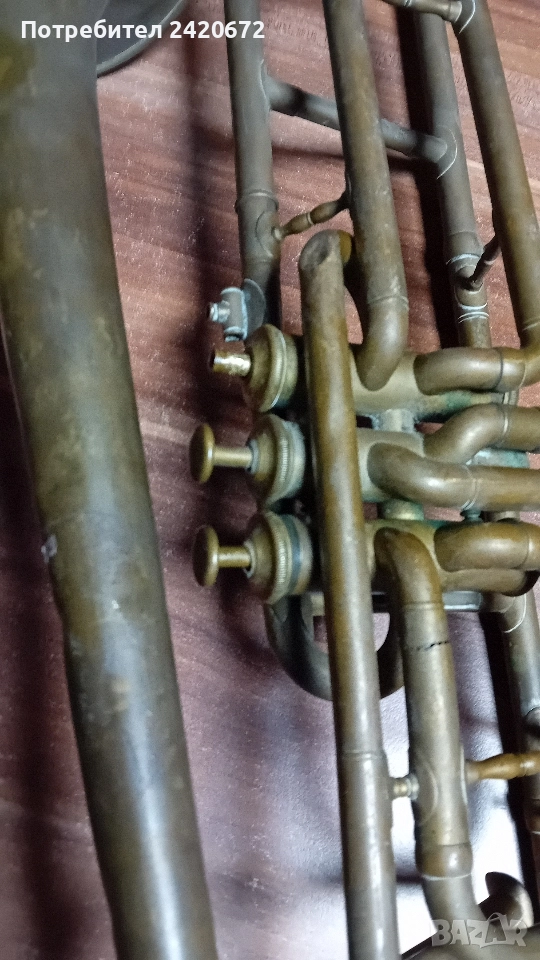 стар френски тромпет Gautrot Brevete , снимка 1