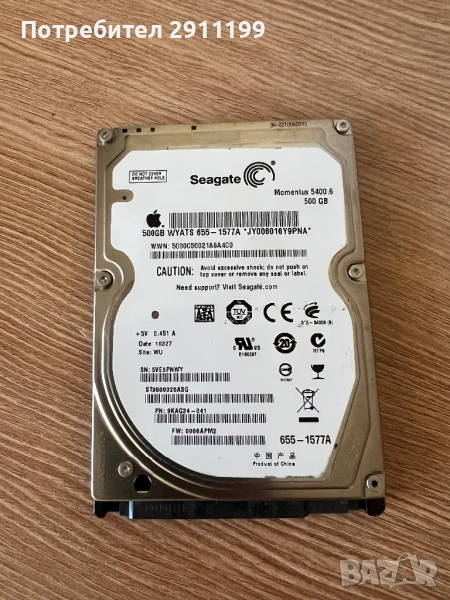 2,5” SATA HDD 500GB, Seagate, снимка 1