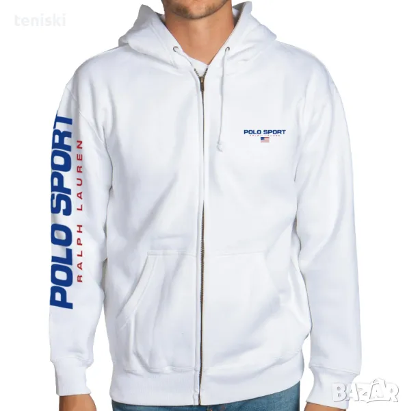 Качествен Унисекс Суичър с цип Polo Sport Ralph Lauren принт, снимка 1