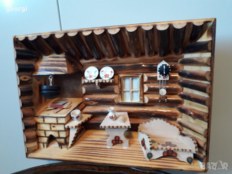 Дървено ретро 3D пано за стена   3/1, снимка 1