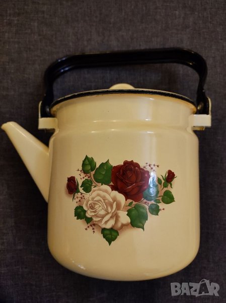 Стар емайлиран чайник СССР, Русия. , снимка 1