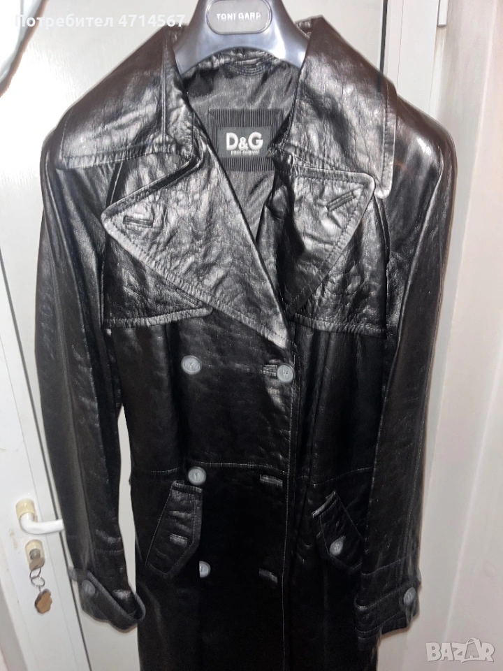 Кожено палто на Dolce & Gabanna, снимка 1