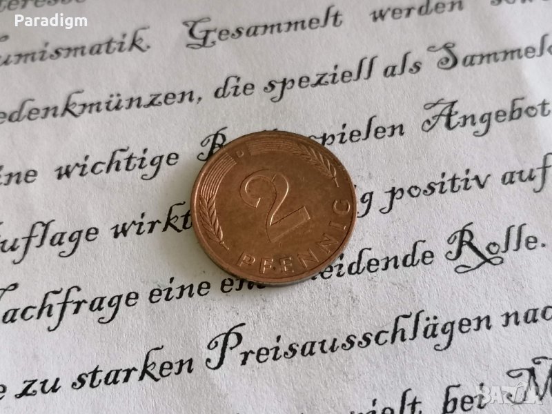 Монета - Германия - 2 пфенига | 1990г.; серия D, снимка 1