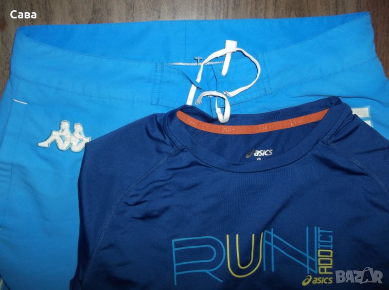 Шорти и тениска KAPPA, ASICS   мъжки,М   /синьо,оранж/, снимка 1