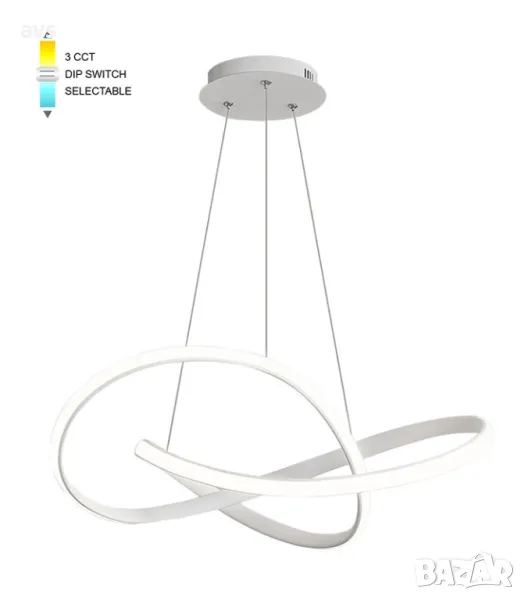 LED пендел трио Ø600mm 48W бял VITO, снимка 1