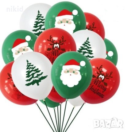 Коледни Коледен Обикновен надуваем латекс латексов балон парти, снимка 1