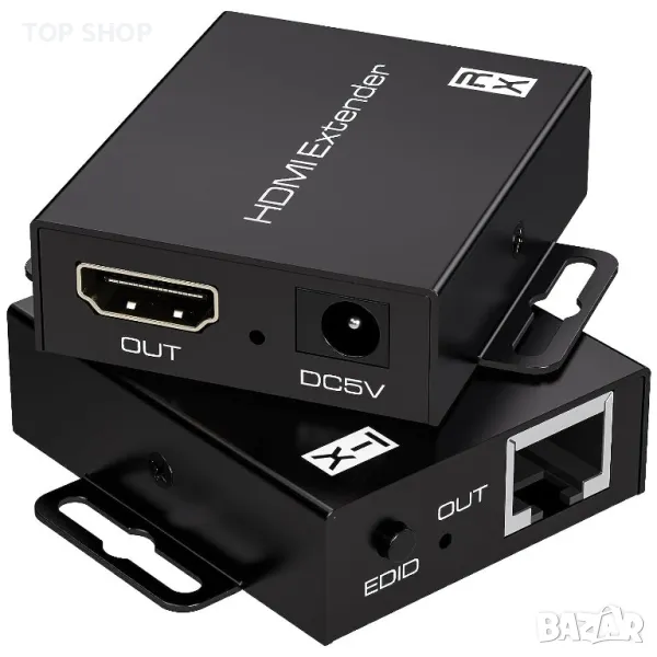 60 м HDMI екстендър, CAT6 CAT7 Ethernet to HDMI конвертор, снимка 1