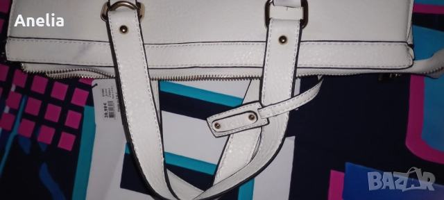 Дамска Чанта Естествена кожа Бяло, снимка 2 - Чанти - 52557517