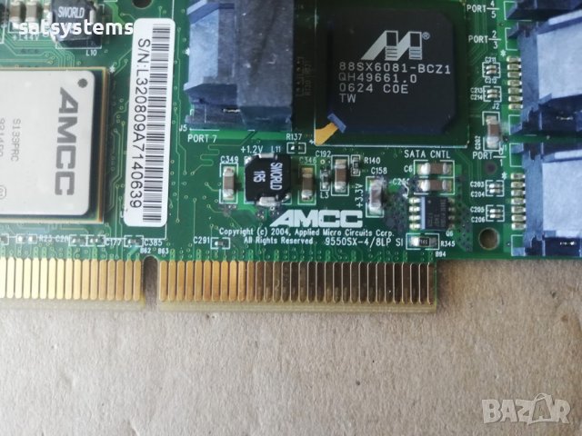 AMCC 9550SXU-8LP 8-Port SATA II PCI-X RAID Controller Card, снимка 6 - Други - 37250765