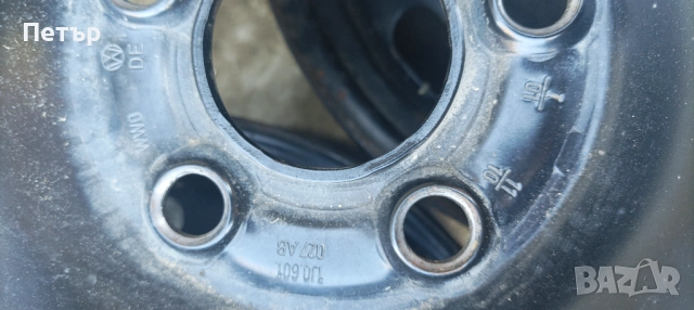 Оригинални джанти за Volkswagen 5 броя ,оригинална боя,без ръжди използвани са с гуми 195/65/15, снимка 2 - Гуми и джанти - 52477895