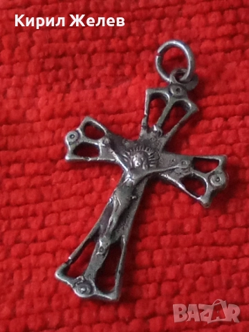 СТАРО СРЕБЪРНО РАЗПЯТИЕ КРЪСТ КРЪСТЧЕ СРЕБРО ВИСОКА ПРОБА РЪЧНА ХУДОЖЕСТВЕНА АЖУРНА ИЗРАБОТКА 72391, снимка 10 - Антикварни и старинни предмети - 50542196