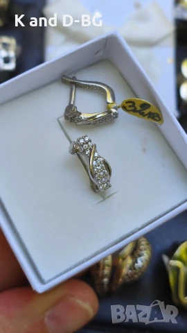 Обици. Сребро 925 с циркови., снимка 13 - Колиета, медальони, синджири - 50570258