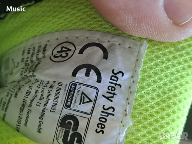 Мъжки работни обувки с бомбе 43 номер, снимка 2 - Други - 51944821