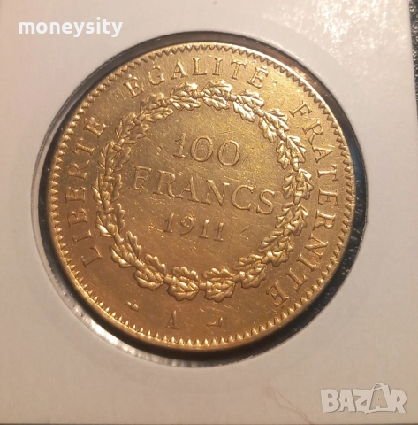Златна монета 100 Франка злато, снимка 2 - Нумизматика и бонистика - 52155912