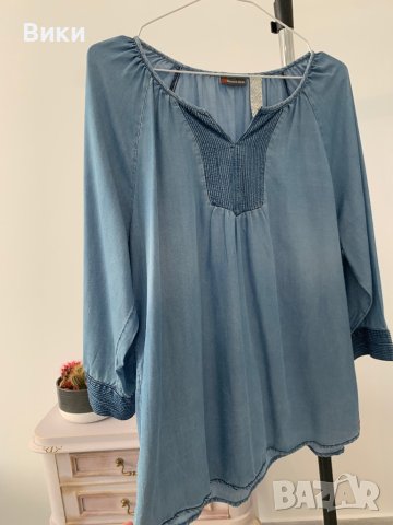 Дънкова блуза в размер L, снимка 2 - Блузи с дълъг ръкав и пуловери - 44175192