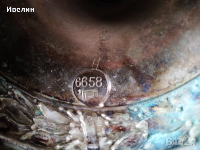 стара посребрена месингова  фруктиера арт деко, снимка 8 - Антикварни и старинни предмети - 29234711