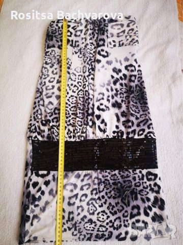 Тигрова рокля, S размер, снимка 10 - Рокли - 27864357