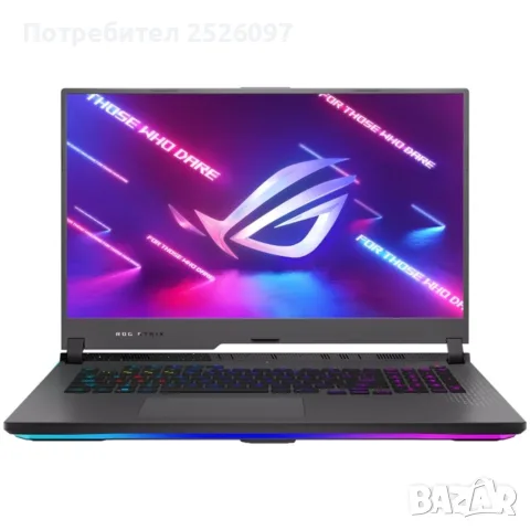 ASUS ROG Strix G17/360Hz/Ryzen 7 6800H/16GB DDR5/RTX 3060/1TB/RGB, снимка 2 - Лаптопи за игри - 56138072