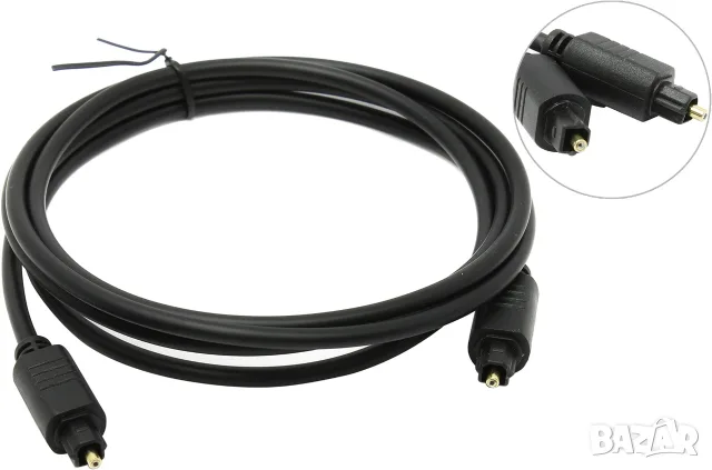VCom Оптичен Аудио Кабел TOSLINK M/M, 3 метра, снимка 2 - Аудиосистеми - 55942915