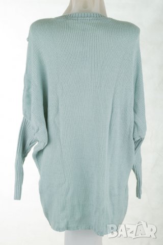 Плетен дамски светлосин пуловер с вълна марка Fobya , снимка 2 - Блузи с дълъг ръкав и пуловери - 29107260