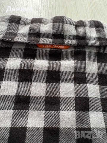 Мъжка карирана риза Hugo Boss Orange 100% Памук (Размер M), снимка 8 - Ризи - 55832139