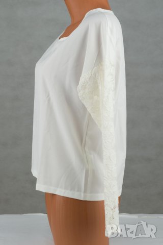 Дамска блуза в цвят екрю марка Foggy - S, снимка 3 - Блузи с дълъг ръкав и пуловери - 37232936