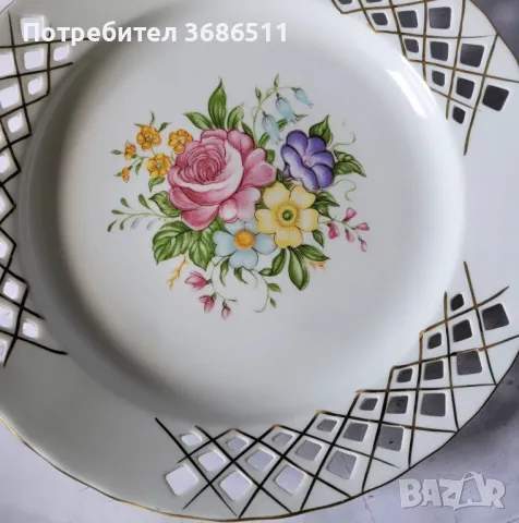 Порцеланова чиния, снимка 3 - Декорация за дома - 47400516