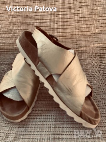 Скъпи златисти  сандали BY A.Италия, снимка 7 - Сандали - 36866398