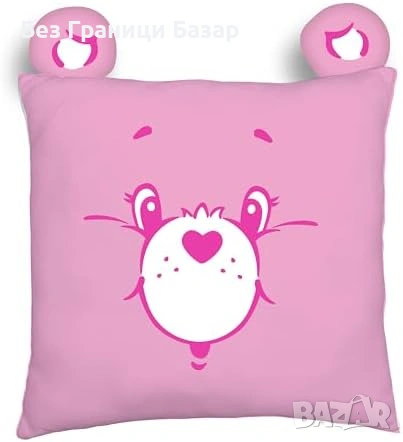 Нова Декоративна възглавница Care Bears 35 см двустранен дизайн Мека квадратна за детска стая, снимка 2 - Възглавници - 54106510