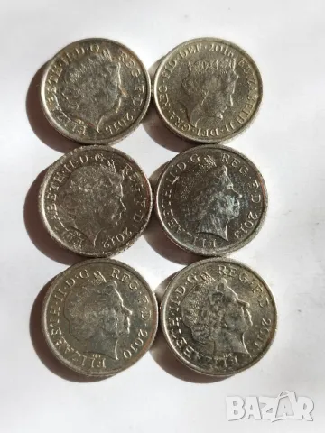 Пет пенса 2010-2016г., снимка 2 - Нумизматика и бонистика - 48985686