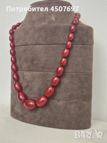 Колие от Червен Кехлибар., снимка 12 - Колиета, медальони, синджири - 53204442