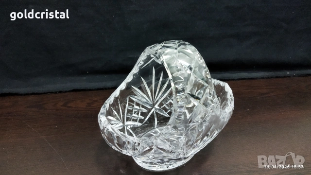 кристална кошничка бонбониера , снимка 4 - Антикварни и старинни предмети - 49691273