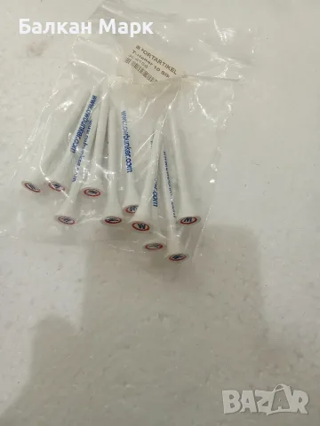 Лот 10 пакета x 10 бр.дървени тийчета за голф (70 мм),golf tees-внос от Германия, снимка 4 - Голф - 55754308