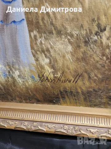 Картина рисувана върху платно, момиче сред природата, снимка 3 - Картини - 48405350