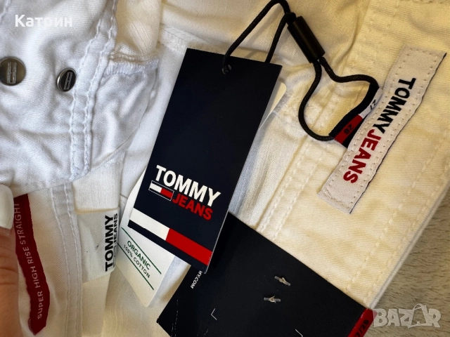 Tommy Jeans 3/4 бели дънки, снимка 8 - Дънки - 51640162