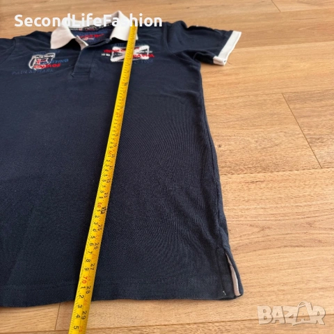 Мъжка поло тениска Paul & Shark Vintage Yachting Kipawa размер M тъмносиня, снимка 3 - Тениски - 54128677