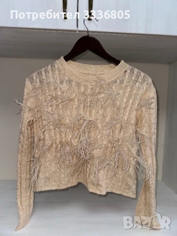 Блузи с пера и перли, снимка 3 - Блузи с дълъг ръкав и пуловери - 44737853