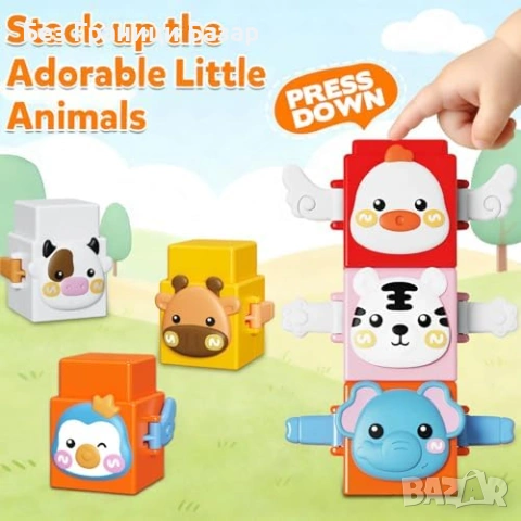 Нови Детски образователни блокчета с животни Montessori 1-3 г играчка, снимка 3 - Образователни игри - 53914942
