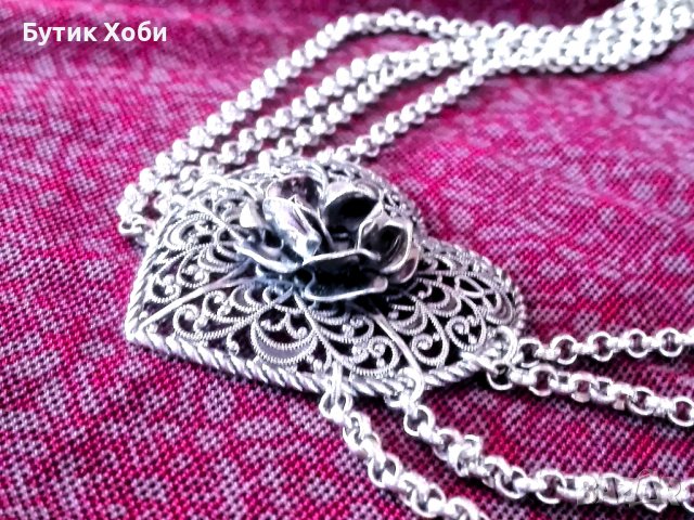 Старинно чешко колие , снимка 4 - Антикварни и старинни предмети - 36861312